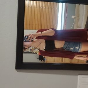 Teenbell Cartigan- Red/Maroon- S